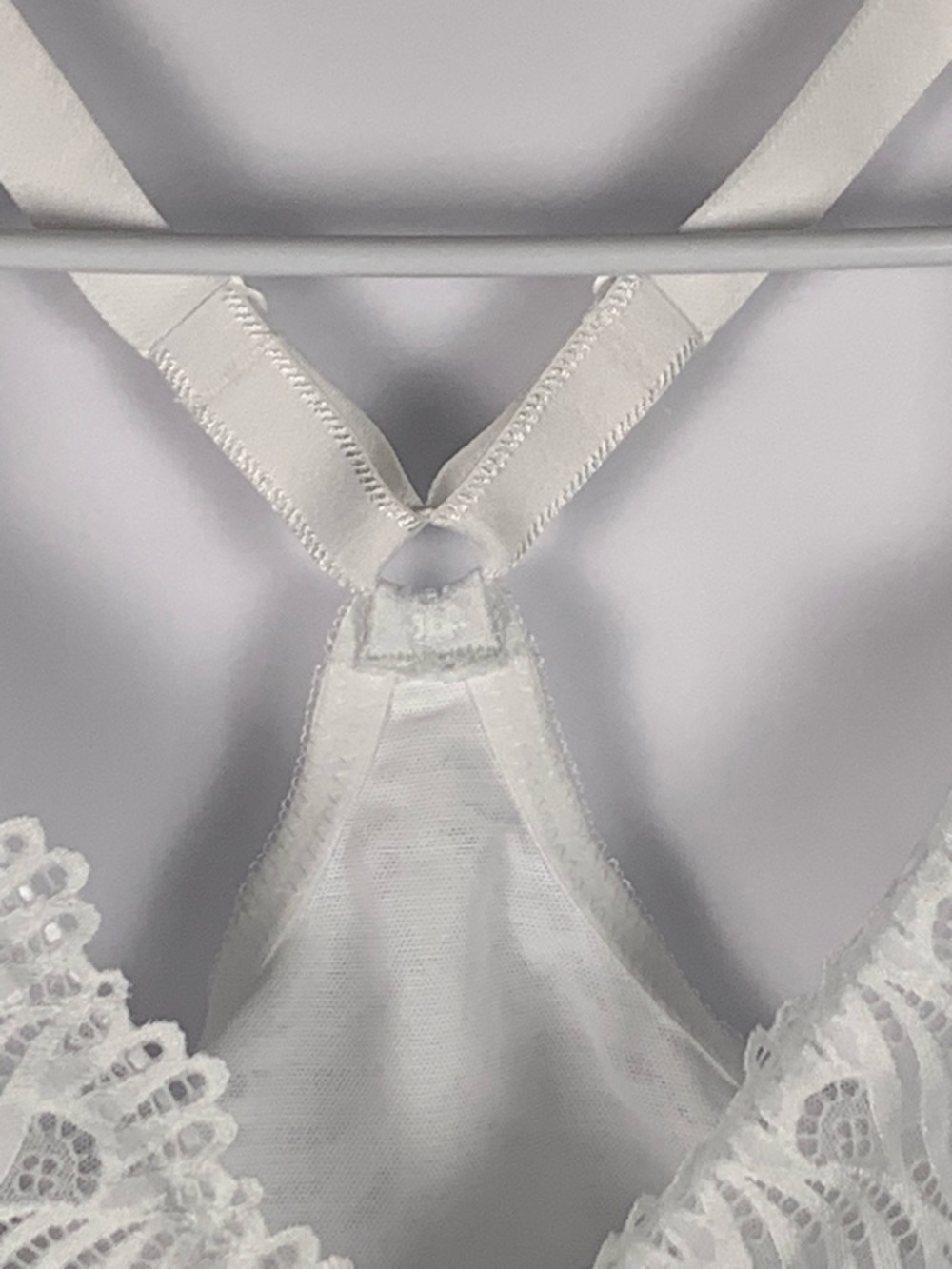 Glamorise 48DD Front Close Underwire Bra White Racerback Lace Full Coverage - Picture 6 of 15
